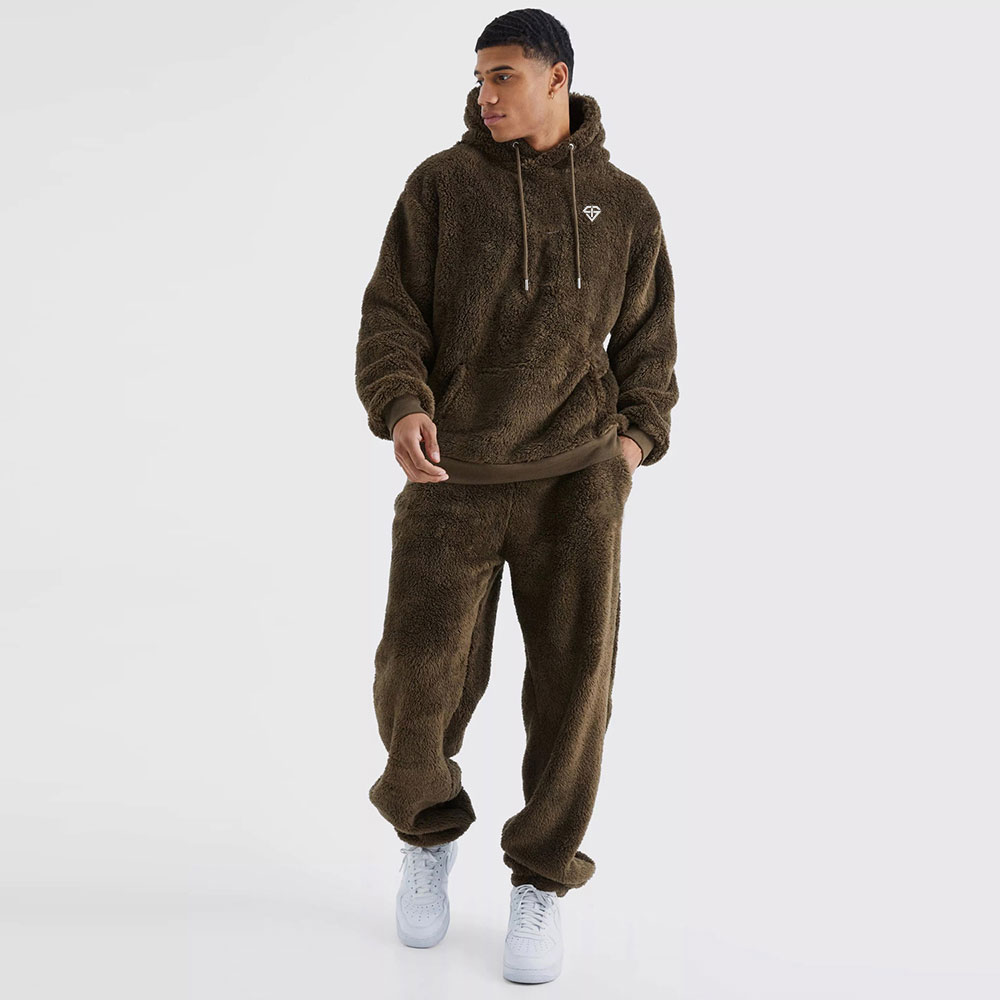 Oversized Raw Applique Hooded Gusset Tracksuit