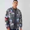 Textured Satin Oversized Bomber Jacket